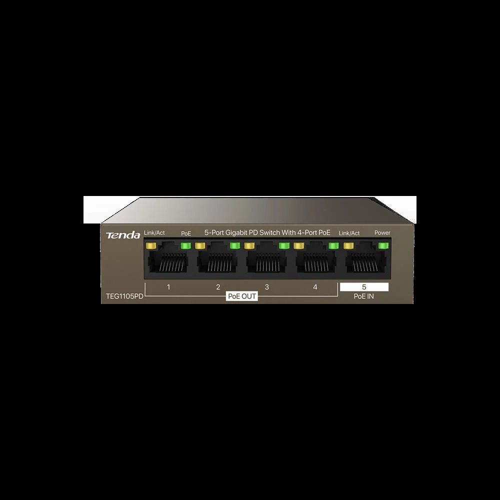 TEG1105PD 5PORT 10/100/1000 POE SWITCH