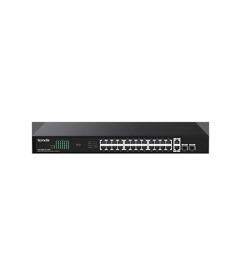 TEG1128P-24-410W 26GE+2SFP Ethernet Switch 24-Port PoE