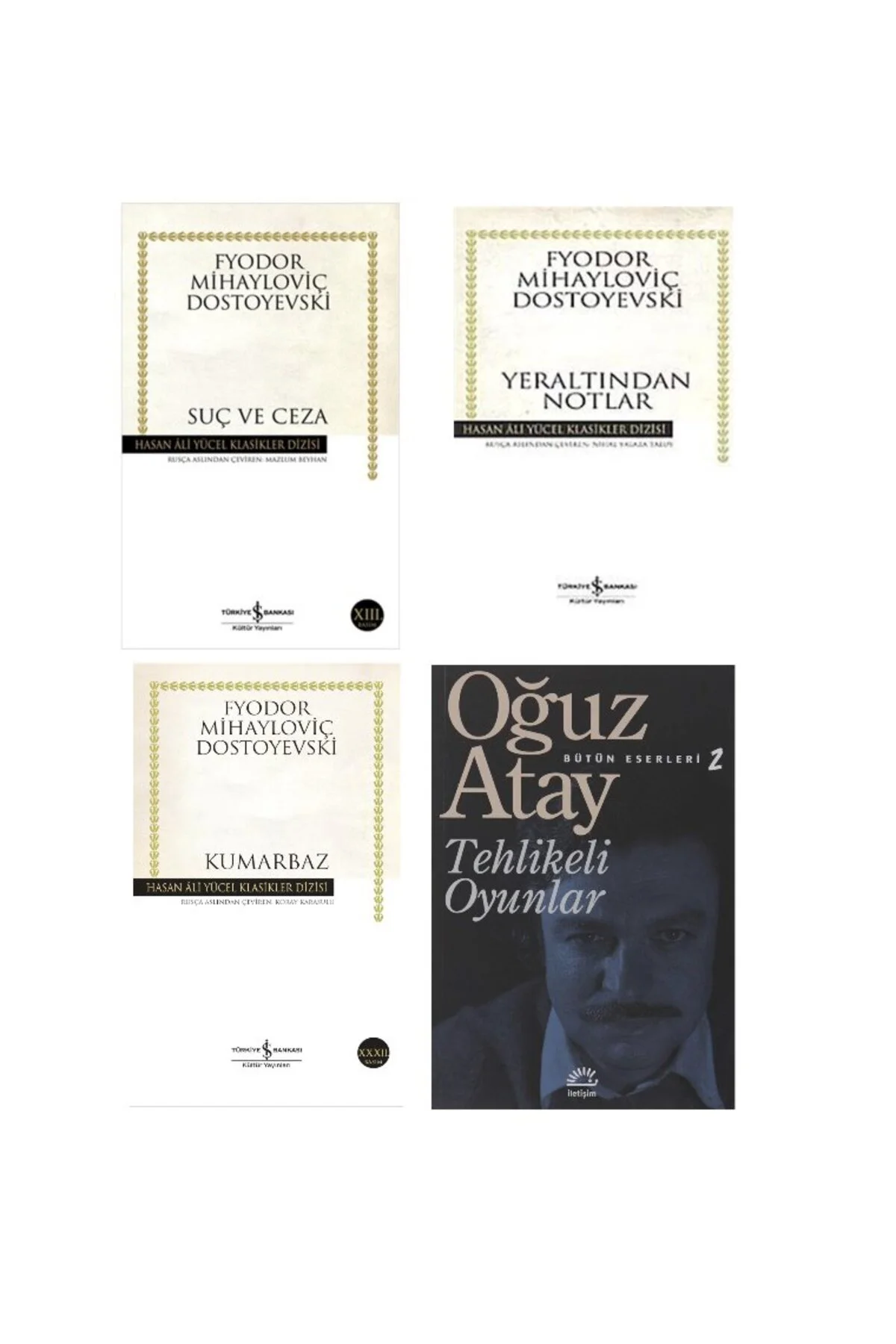 tehlikeli oyunlar - suc ve ceza - yeraltindan notlar - kumarbaz = 4 set Fiyatı, Yorumları ve Özellikleri
