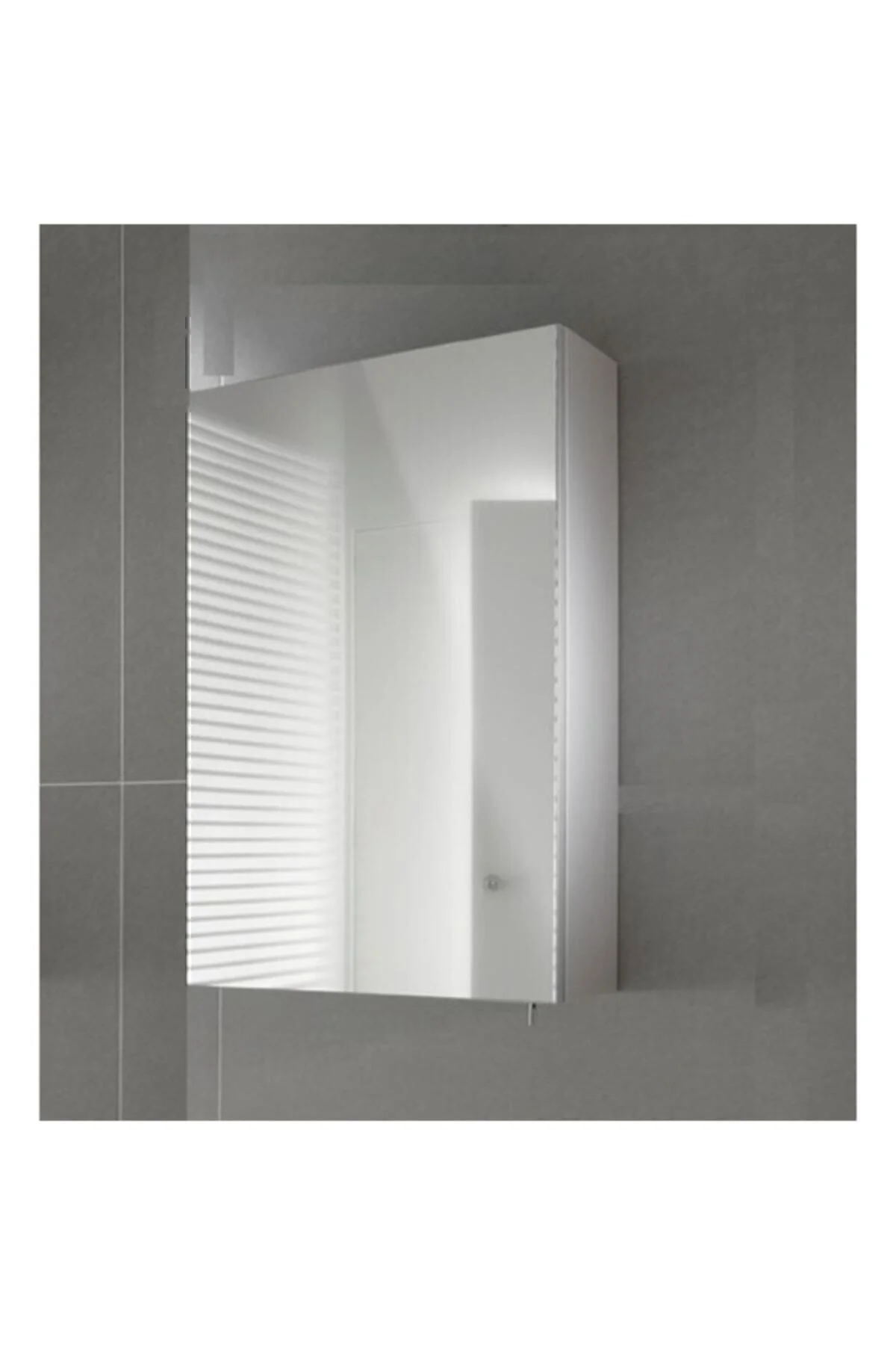 Tek Kapaklı %100 Suntalan Aynalı Banyo Dolabı Üst Modülü Beyaz Suntalam Üst Modül 60x40