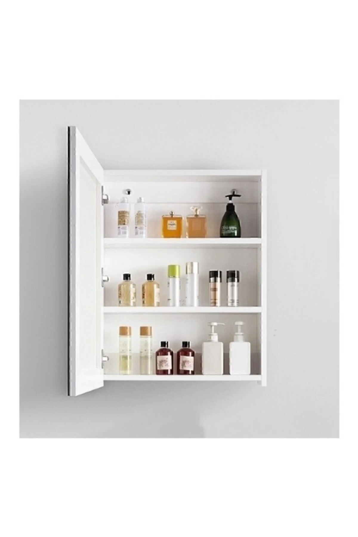 Tek Kapaklı %100 Suntalan Aynalı Banyo Dolabı Üst Modülü Beyaz Suntalam Üst Modül 60x40