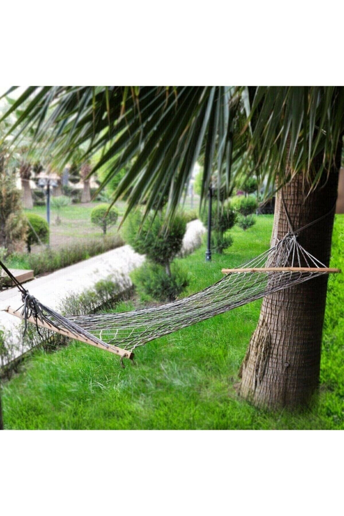 Crude Made Tek Kişilik Hamak, Portatif Fortis Örgü Hamak, Salıncak 90 X 190