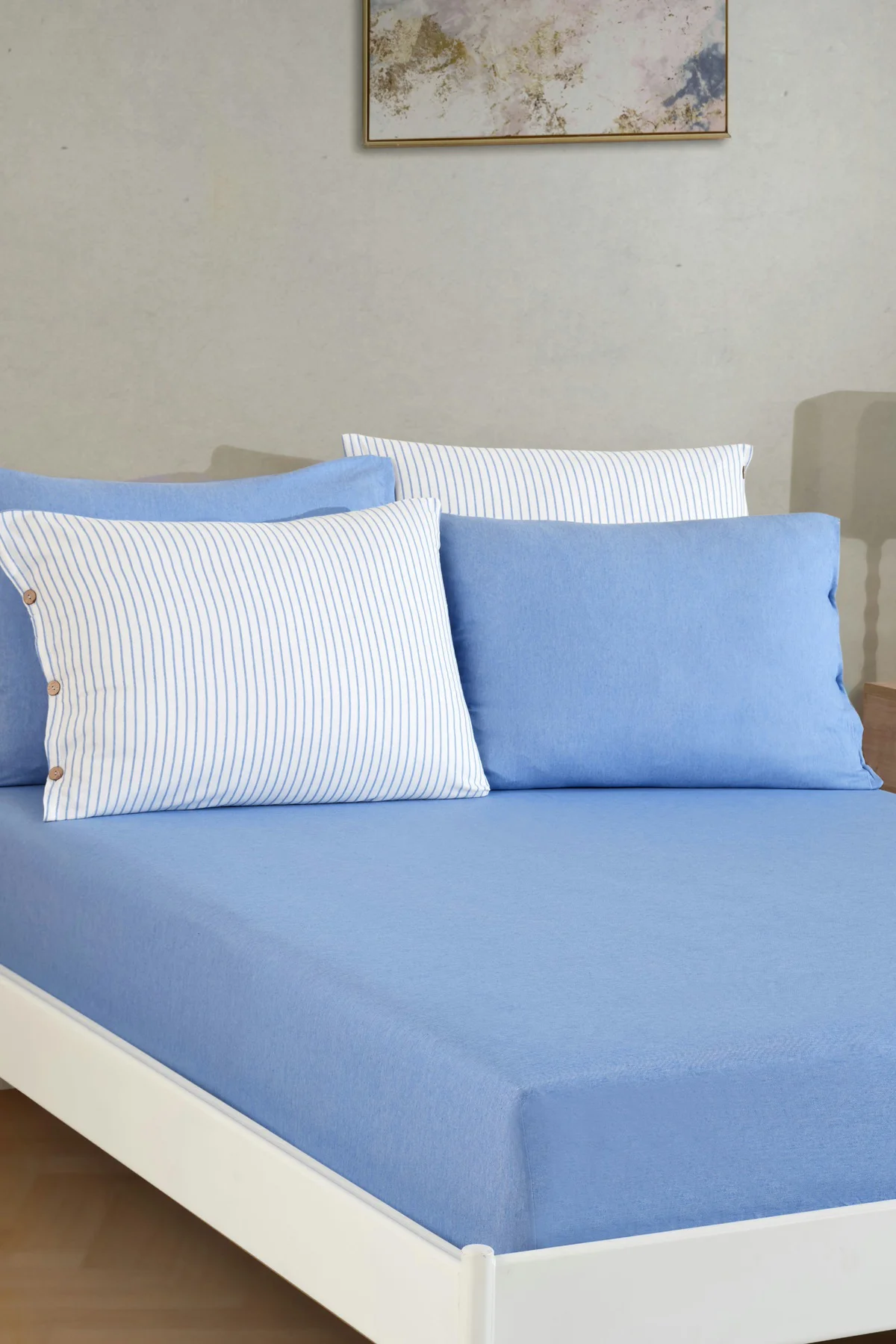 Tek Kişilik Lastikli Çarşaf Seti 100x200 cm – 1 Adet Yastık Kılıfı – Yumuşak ve Şık Tasarım