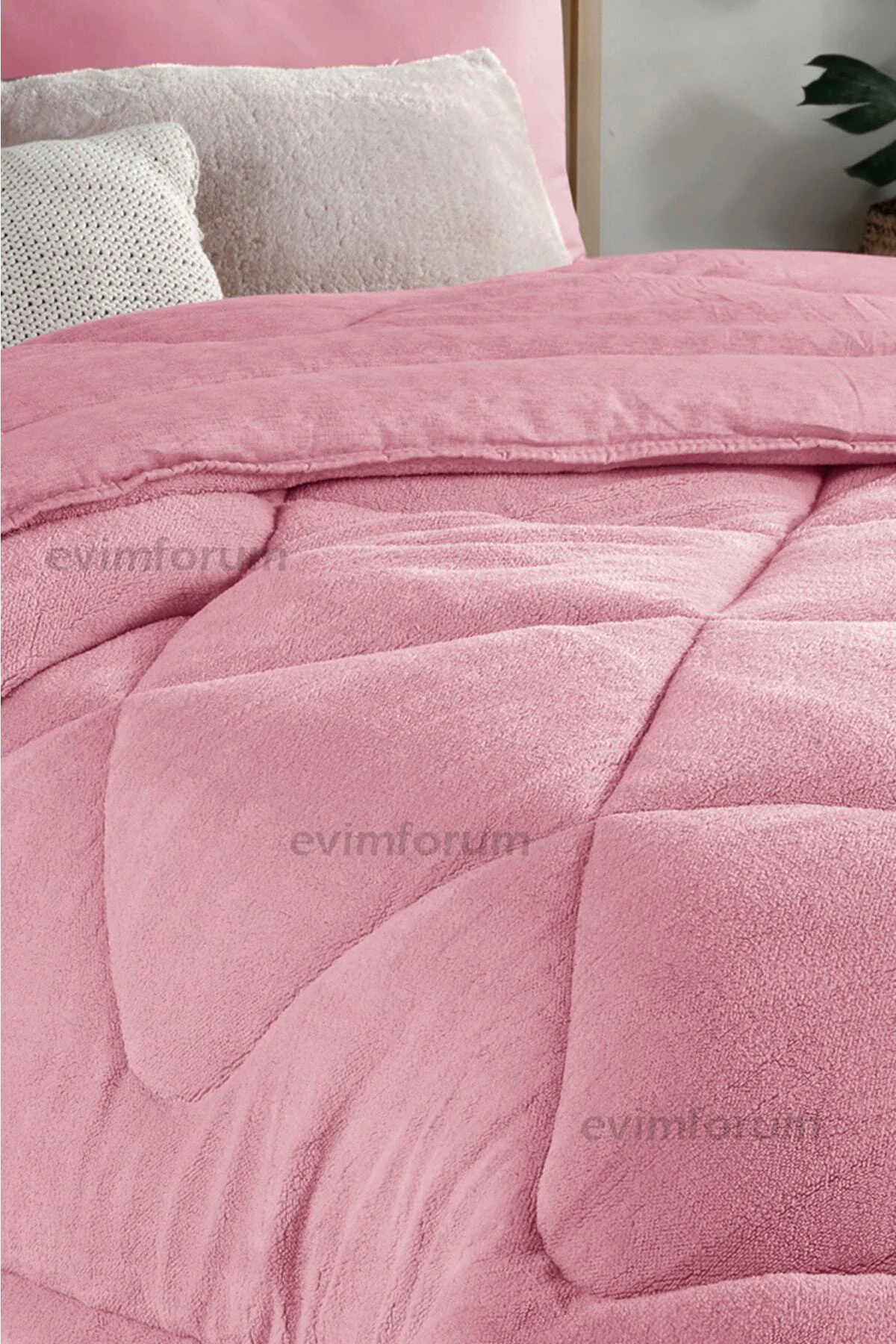 Tek Kişilik Lüx Pembe Wellsoft Yorgan Çift Taraflı 155x215
