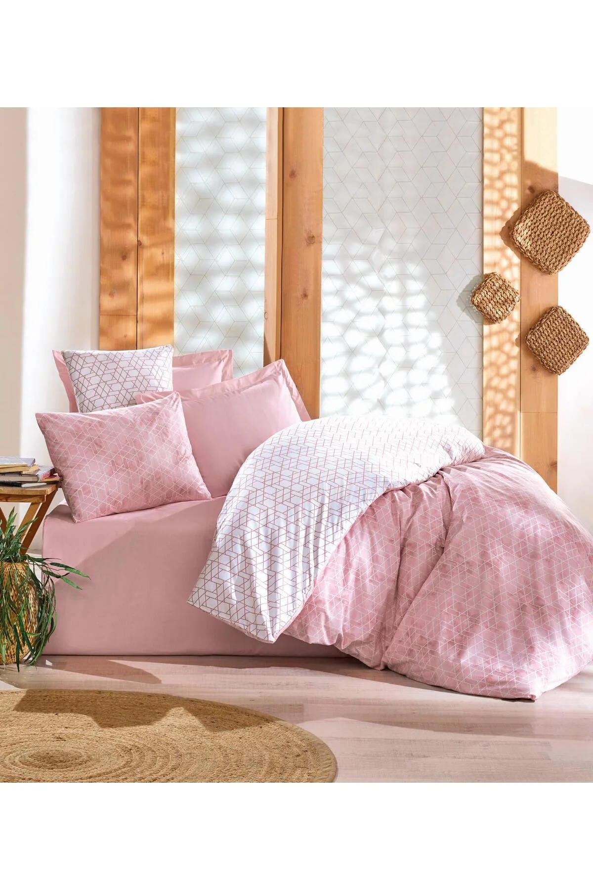 Tek Kişilik Minimal Nev Takımı Pembe