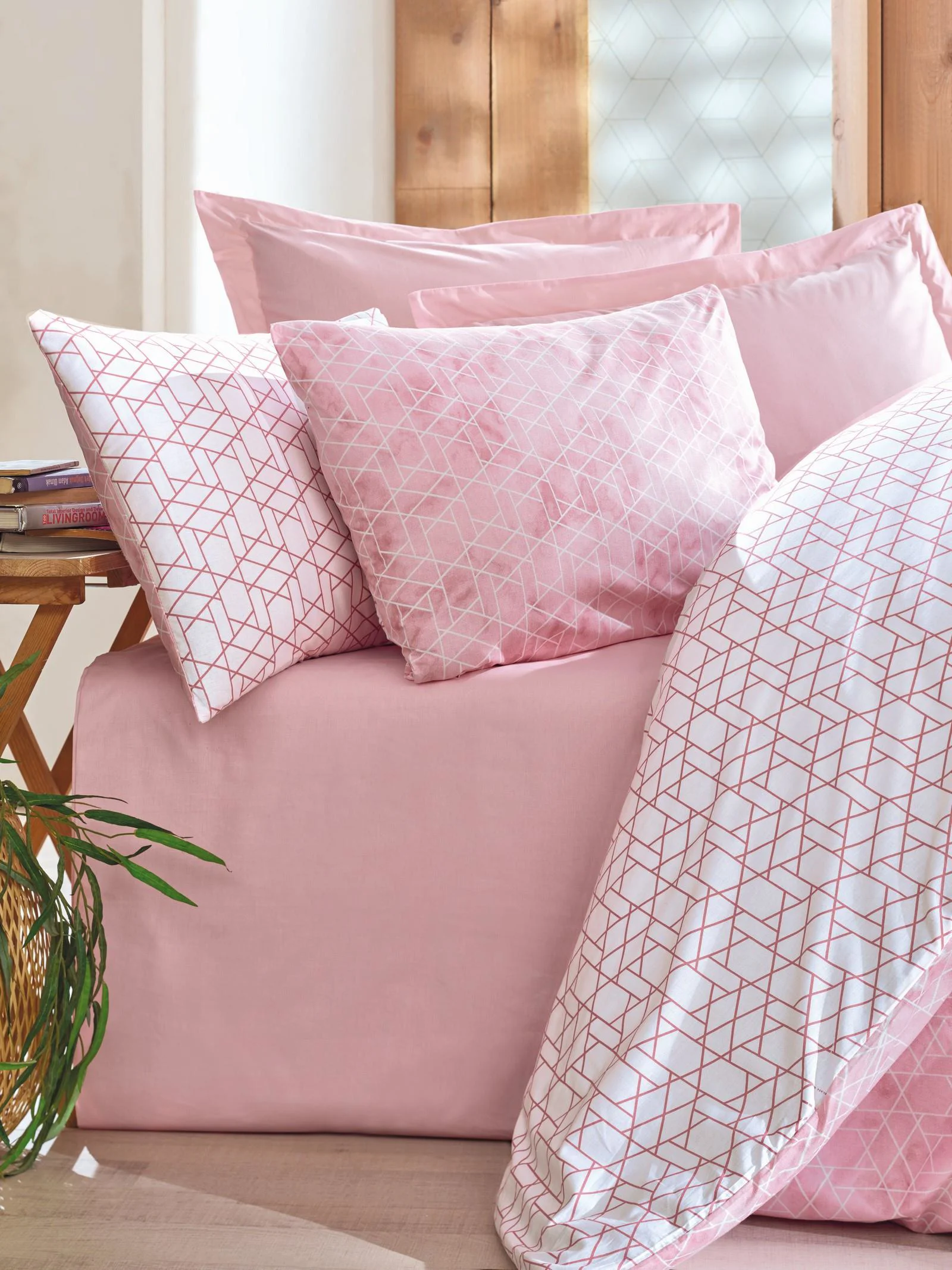 Tek Kişilik Minimal Nev Takımı  Pembe