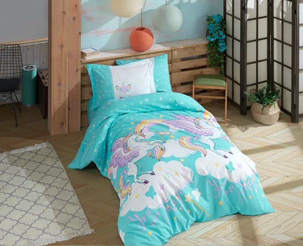 Tek Kişilik Poplin Nev Takımı Magical Aqua