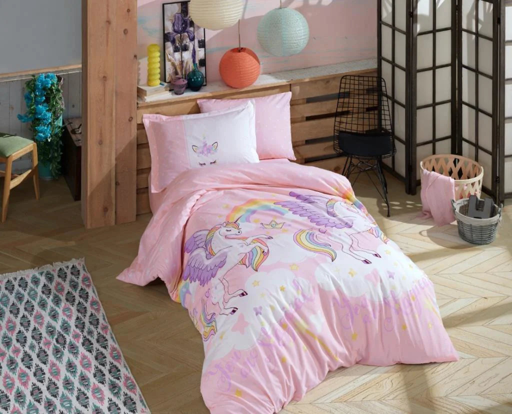 Tek Kişilik Poplin Nev Takımı Magical Pembe