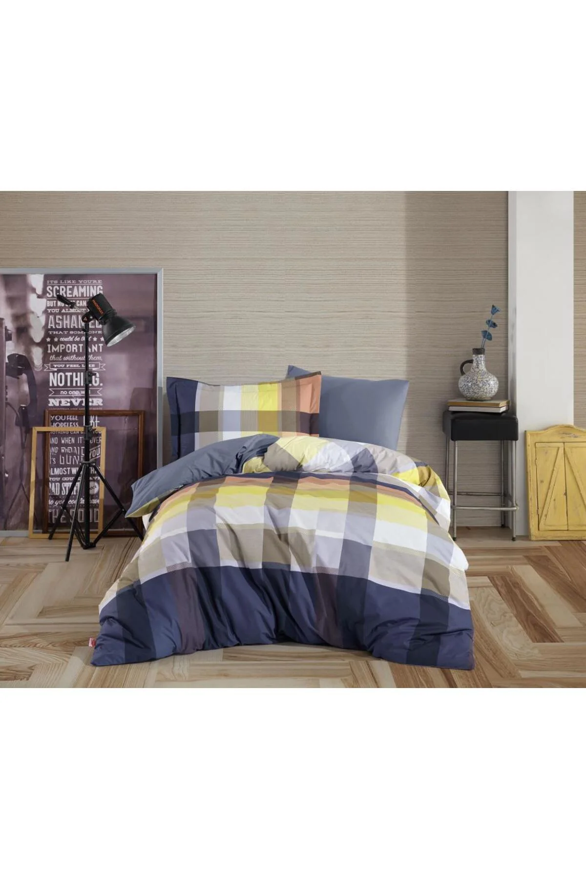 Tek Kişilik Poplin Nev Takımı Virginia Lacivert