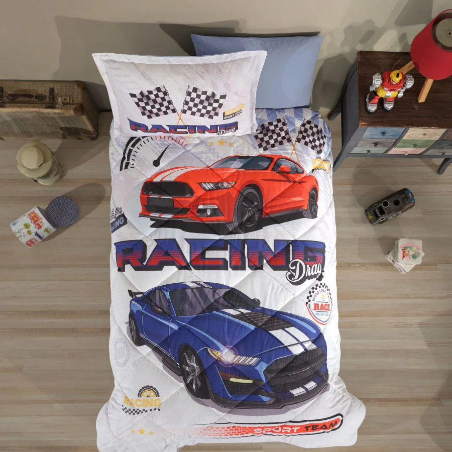 Tek Kişilik Ranforce Genç Desen Yorgan Seti Racing Drag