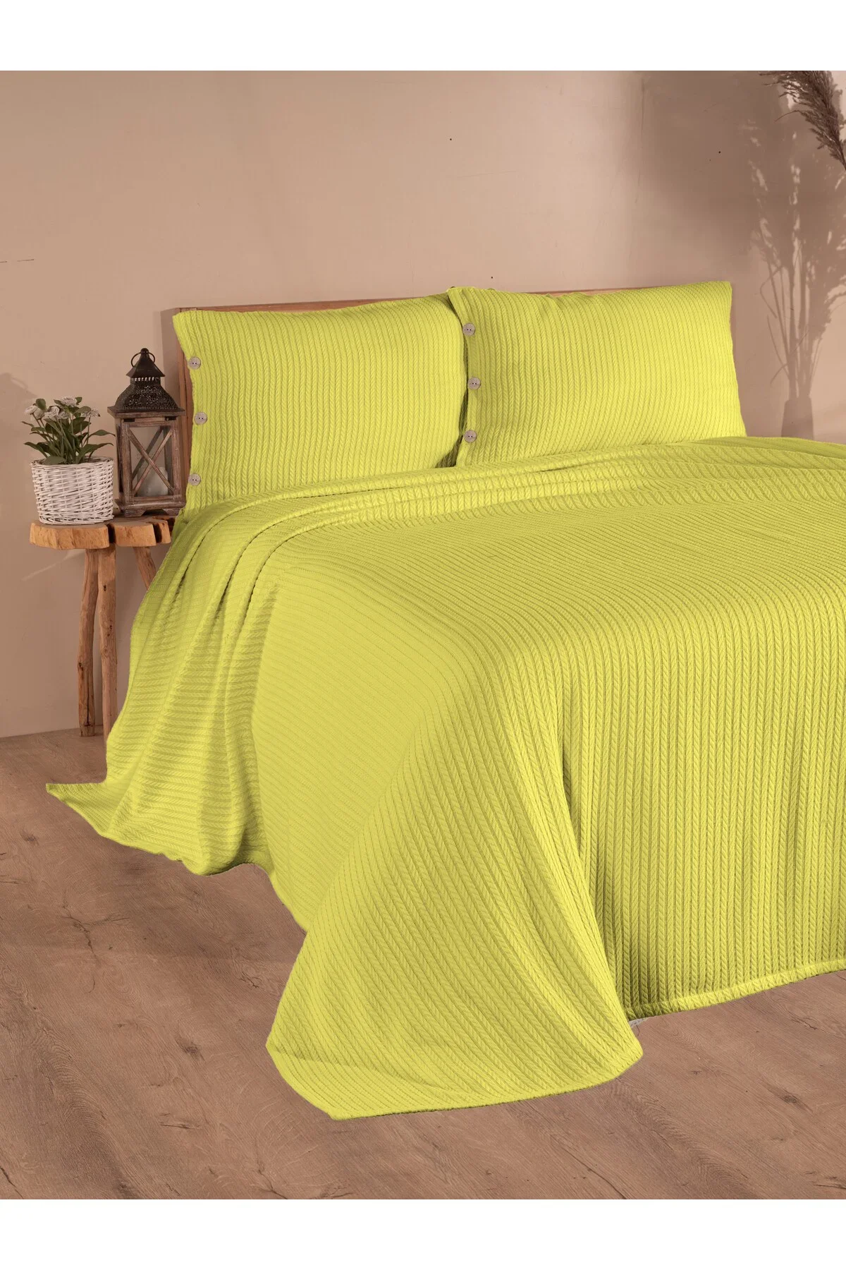 Tek Kişilik Saç Örgü Pike Seti | Yatak Örtüsü Takımı | 1 Adet Yastık Kılıfı | 160 x 220 cm Tek Kişilik Saç Örgü Pike Seti | Yatak Örtüsü Takımı | 1 Adet Yastık Kılıfı | 160 x 220 cm - Görsel 3