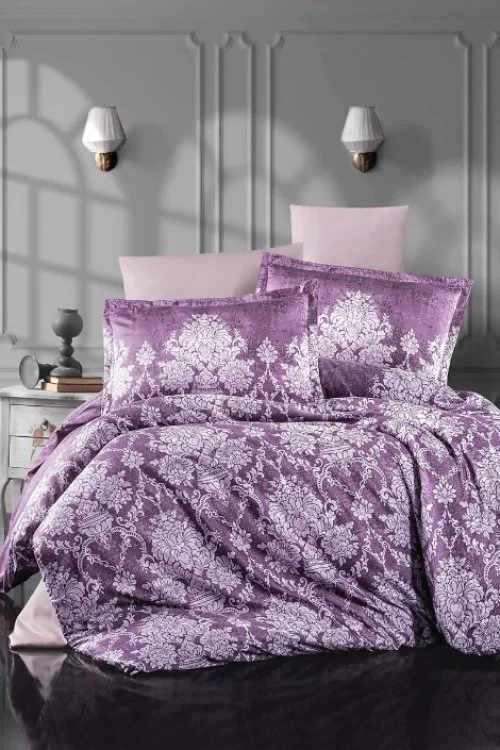 Tek Kişilik Saten Nev Takımı Veroka V2 Mor