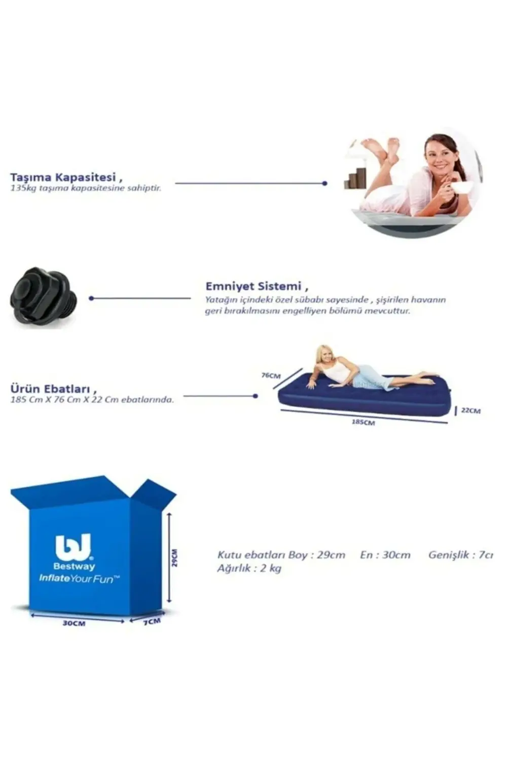 Tek Kişilik Şişme Yatak