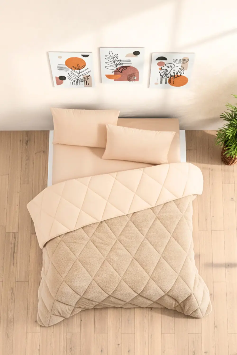 Tek Kişilik Wellsoft Yorgan Uyku Seti - Lastikli Çarşaflı Yastık