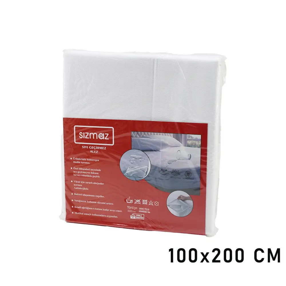 TEK KİŞİLİK  YATAK KORUYUCU  SIVI GEÇİRMEZ  ALEZ  100X200CM   HAV