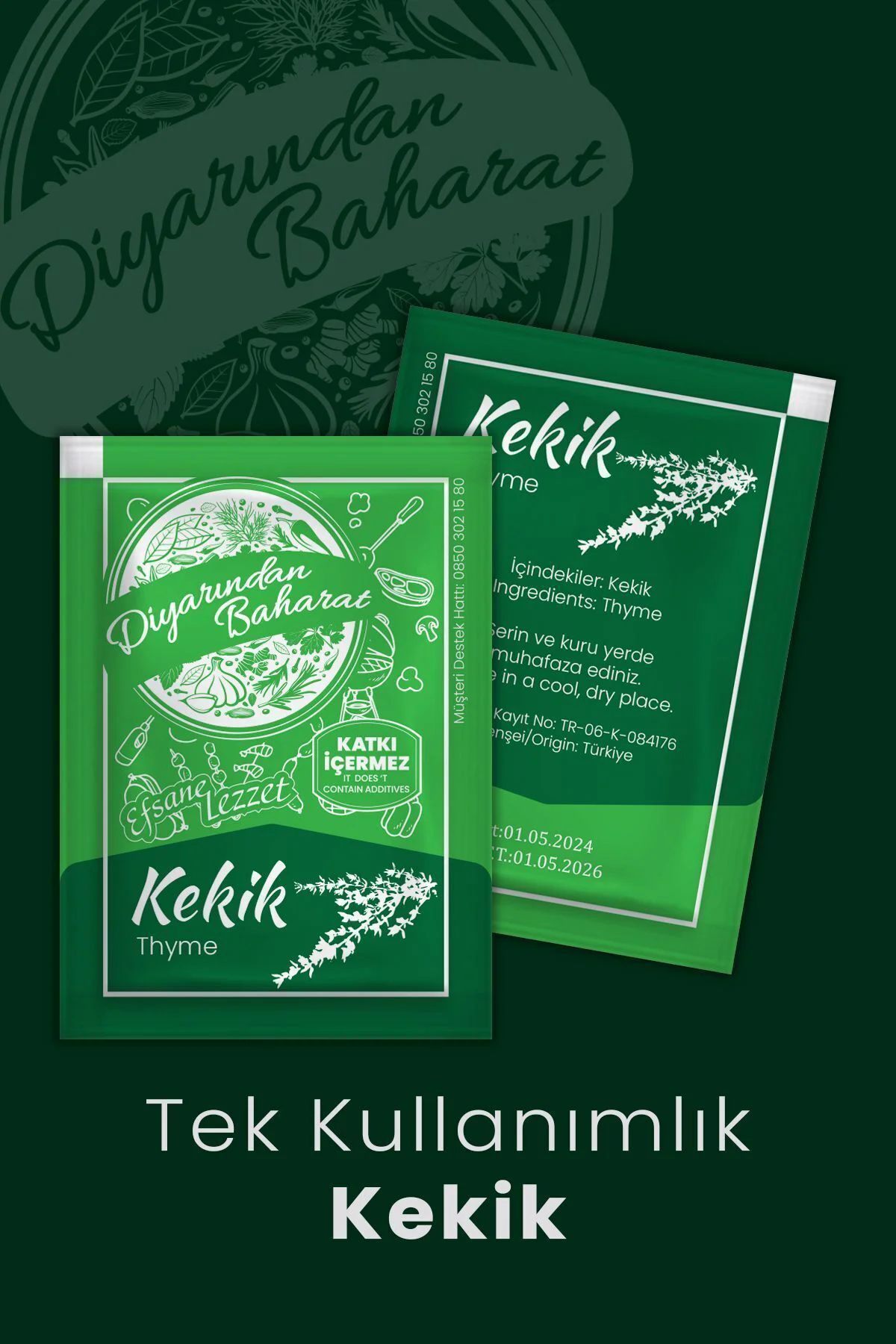 Tek Kullanımlık Kekik 1000 Adet 5x7cm