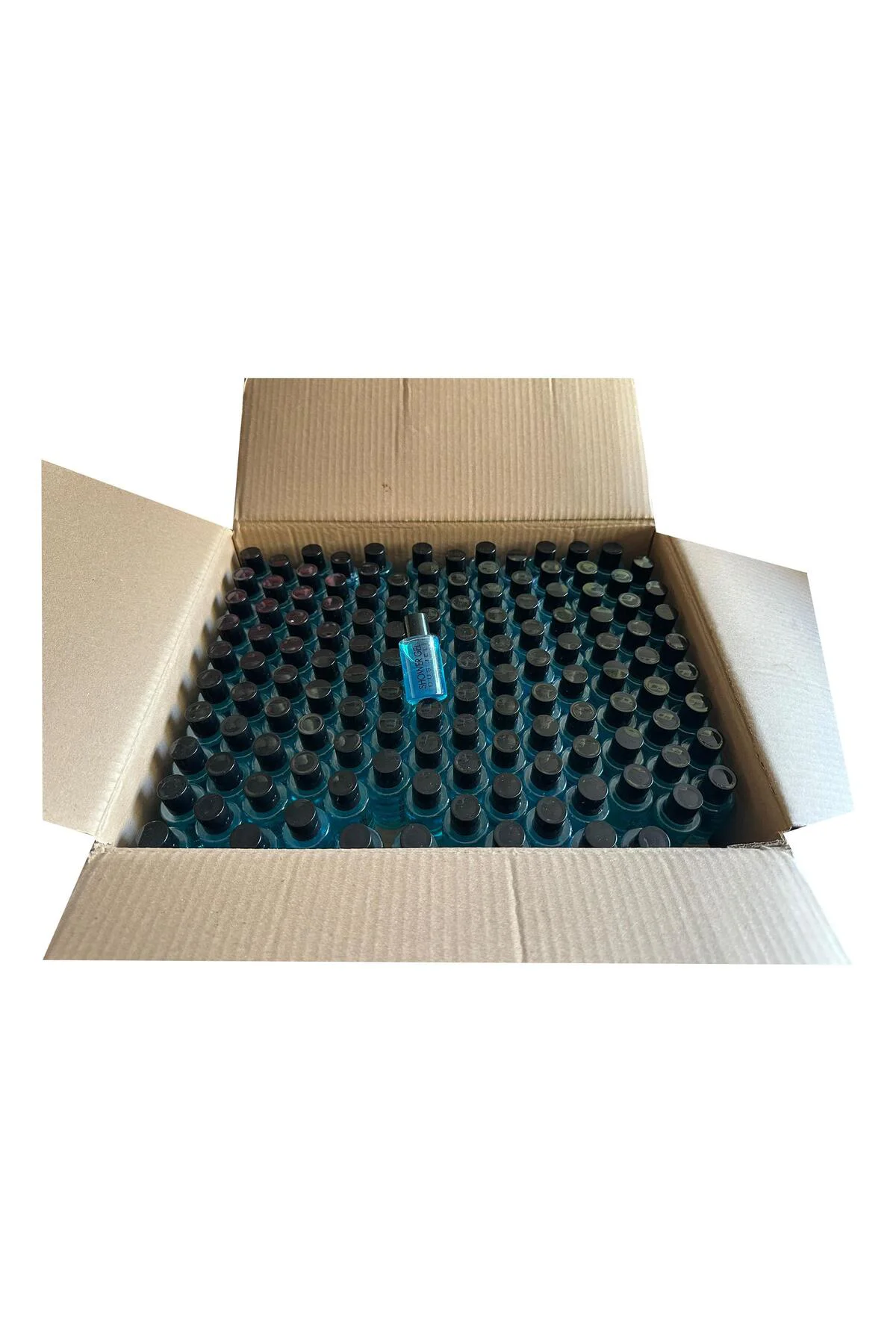 Tek Kullanımlık Mini Otel Seyehat Kamp Duş Jeli - Mavi - Şişe - 3