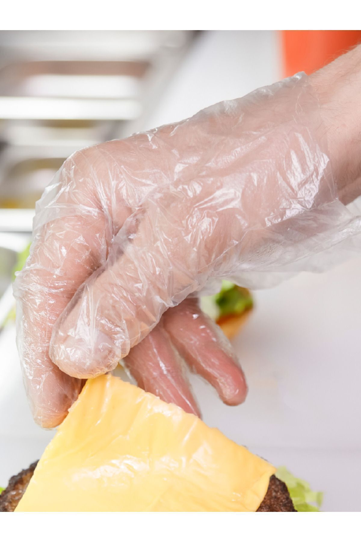 Tek Kullanımlık Pe Şeffaf Eldiven 100'lü