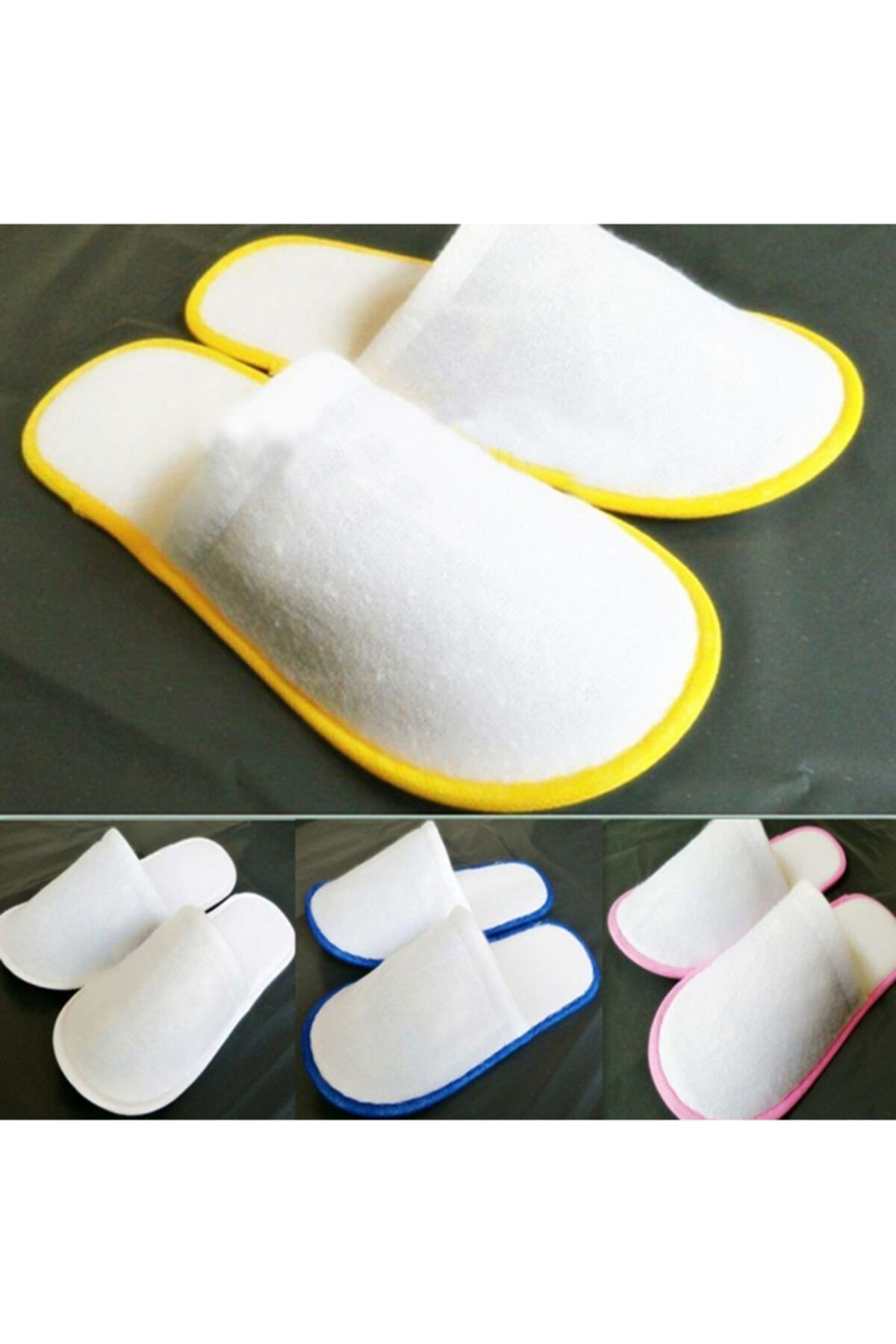 Thg Ortmed Tek Kullanımlık Otel Terliği Pamuklu 10 Çift Renkli