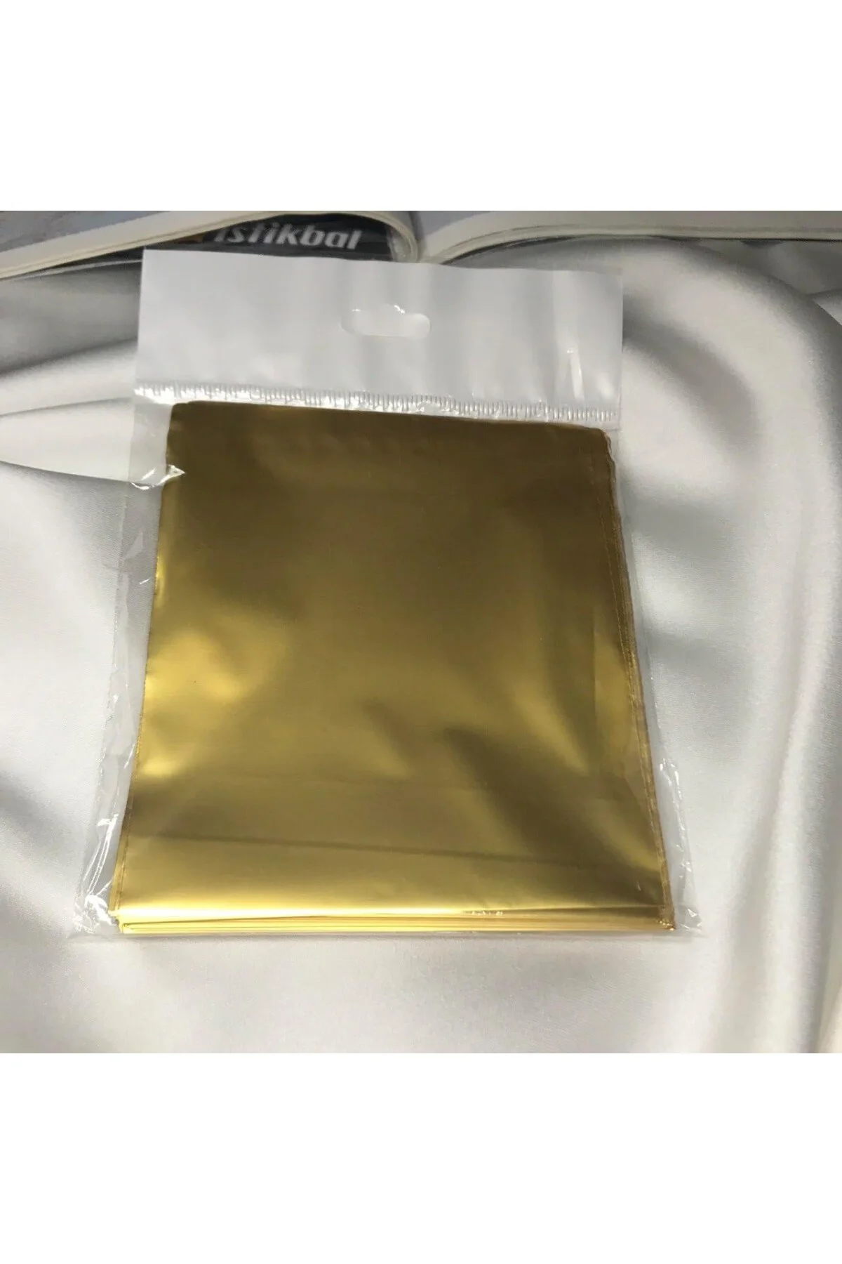 Tek Renk Altın Lüx Kalın Hediye Paketi Gold Gift Pack Metalize Po