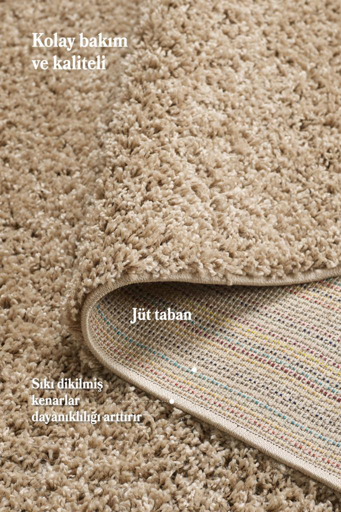 Red Halı Tek Renk Desensiz Bej Yumuşak Post Peluş Shaggy Halı Salon Oturma Red Halı Tek Renk Desensiz Bej Yumuşak Post Peluş Shaggy Halı Salon Oturma