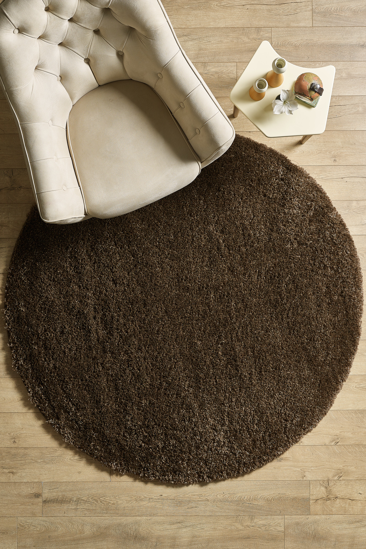 Tek Renk Kahverengi Yumuşak Peluş Post Salon Oturma Odası Mutfak 