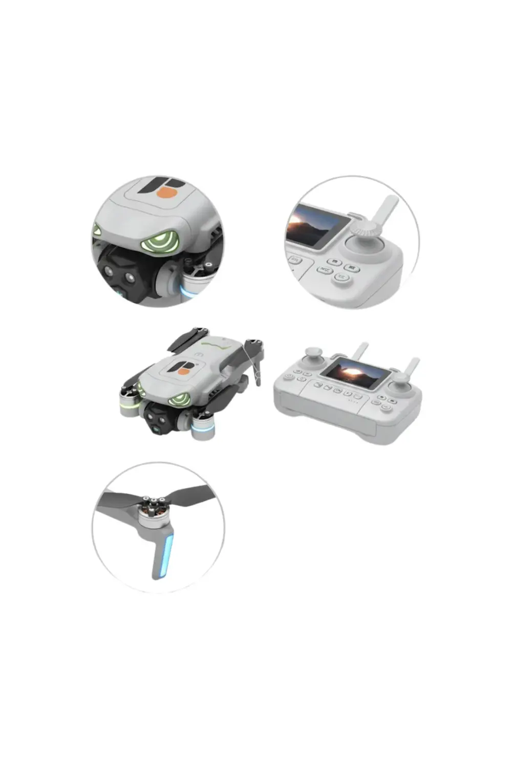 Tek Tuşla Kalkış İniş Özellikli Katlanabilir Drone