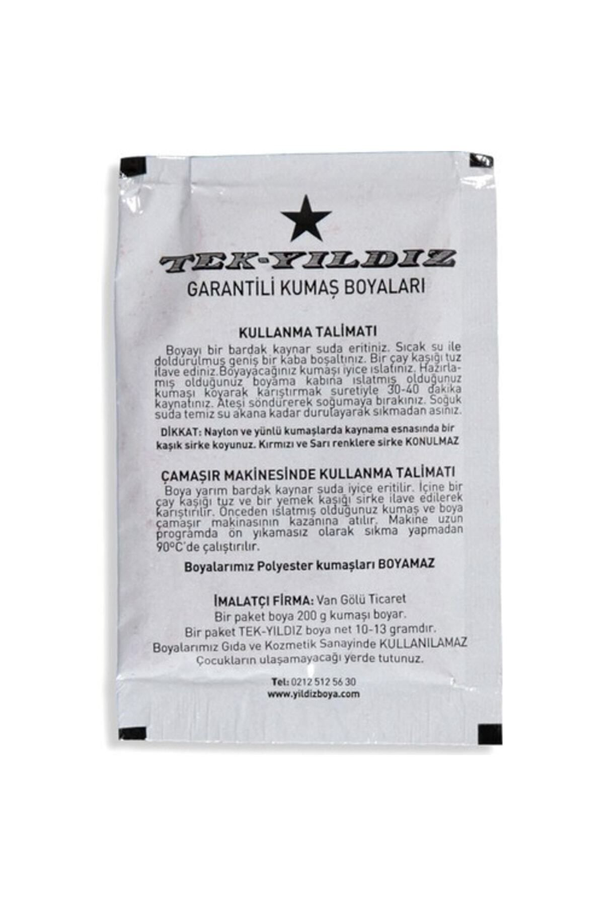 Tek Yıldız Kumaş Boyası Siyah Tam kalite 2 adet