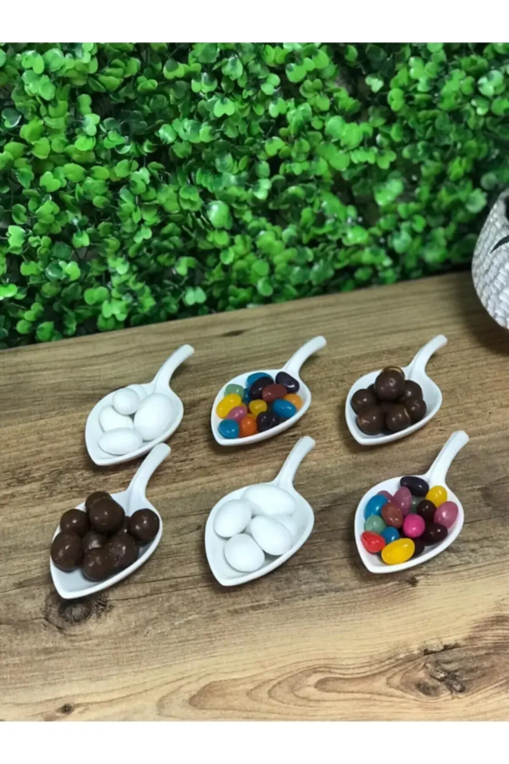 Tekbir Porselen 6 Adet Yaprak Sosluk - Lokumluk - Reçellik - Kahv