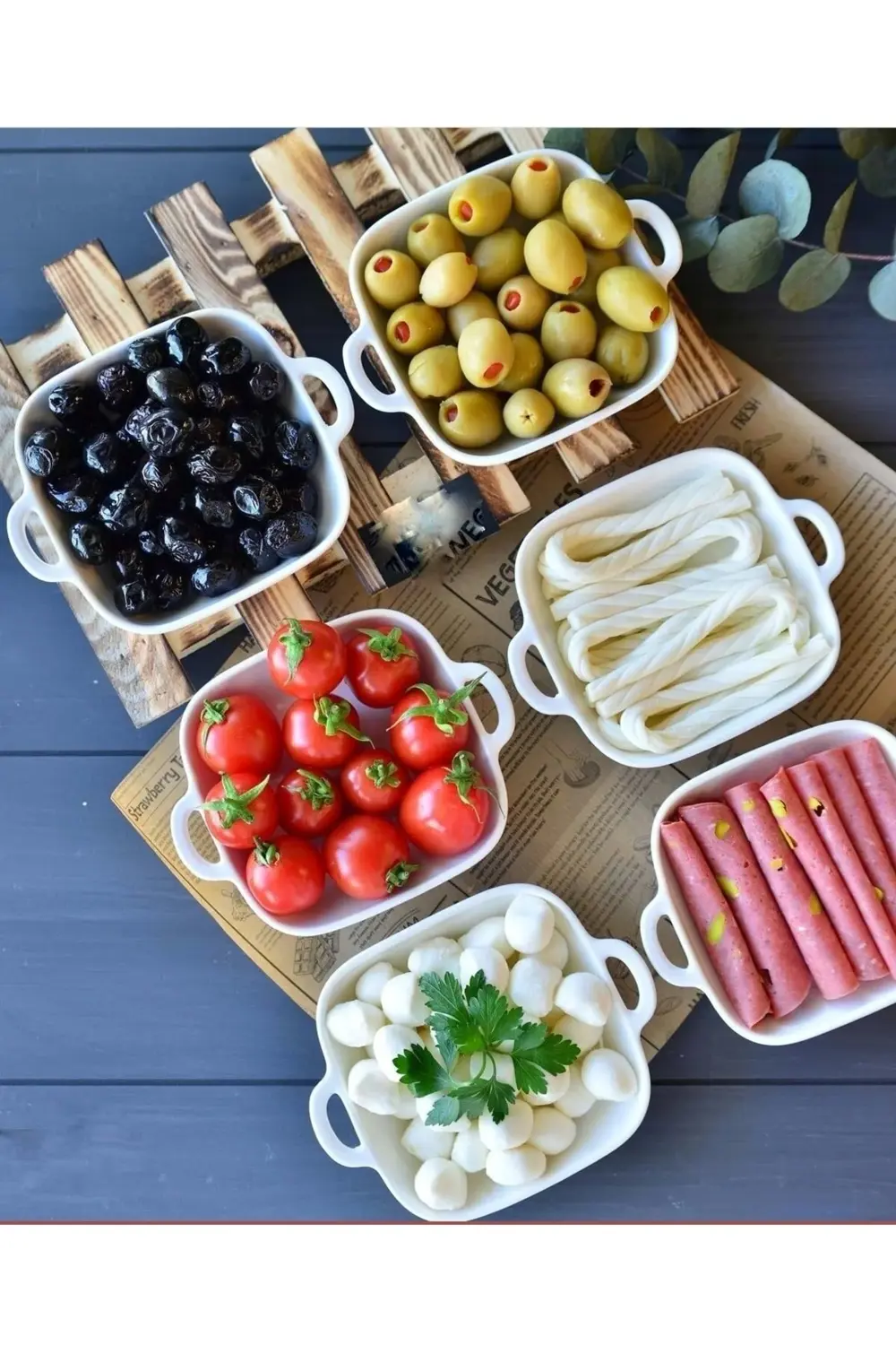 Tekbir Porselen 6 Lı Kare Kulplu Porselen Kahvaltılık Küçük Kase