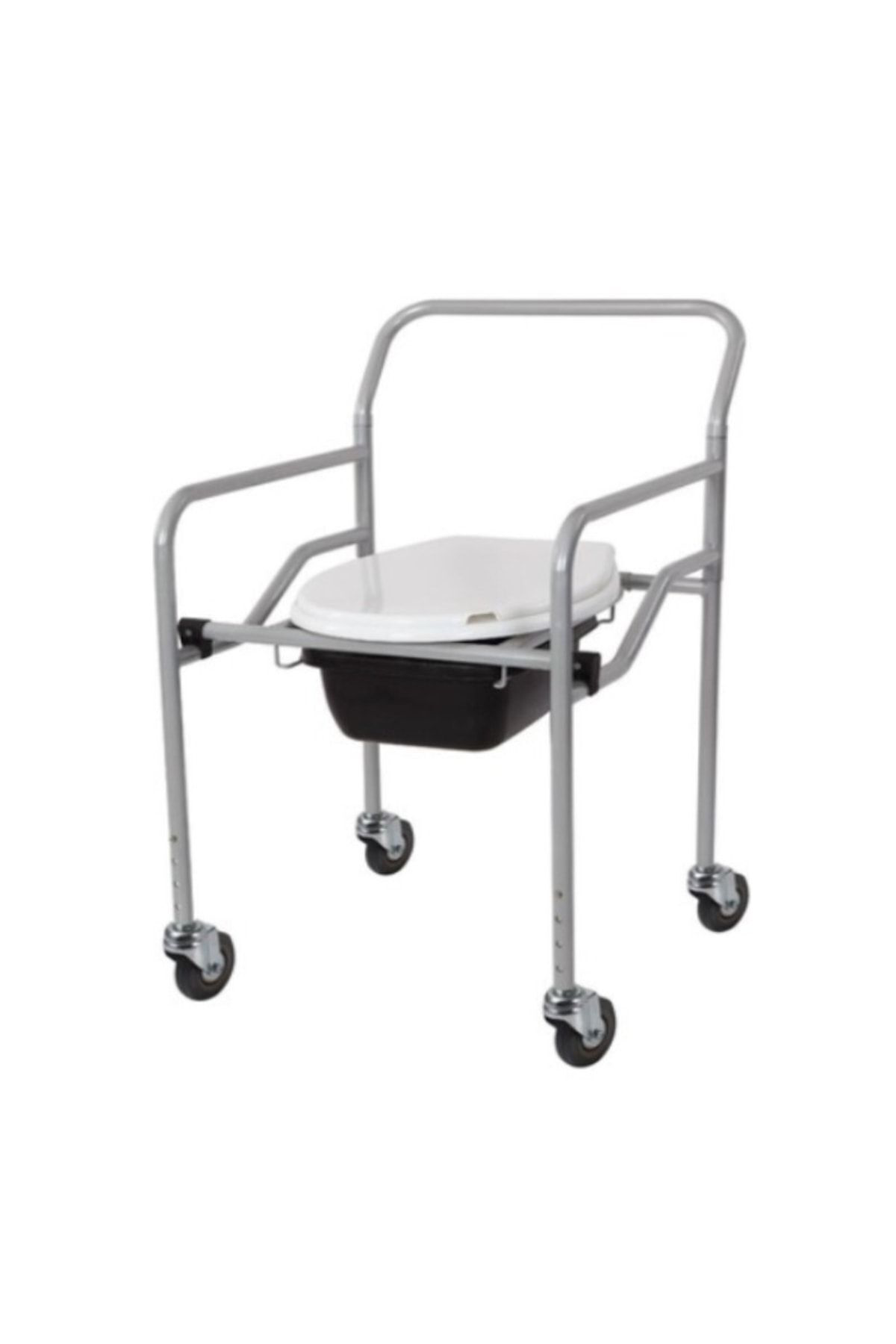 Kfmedikal Tekerlekli Katlanabilir Yükseklik Ayarlı Hasta Tuvalet Ve Banyo S