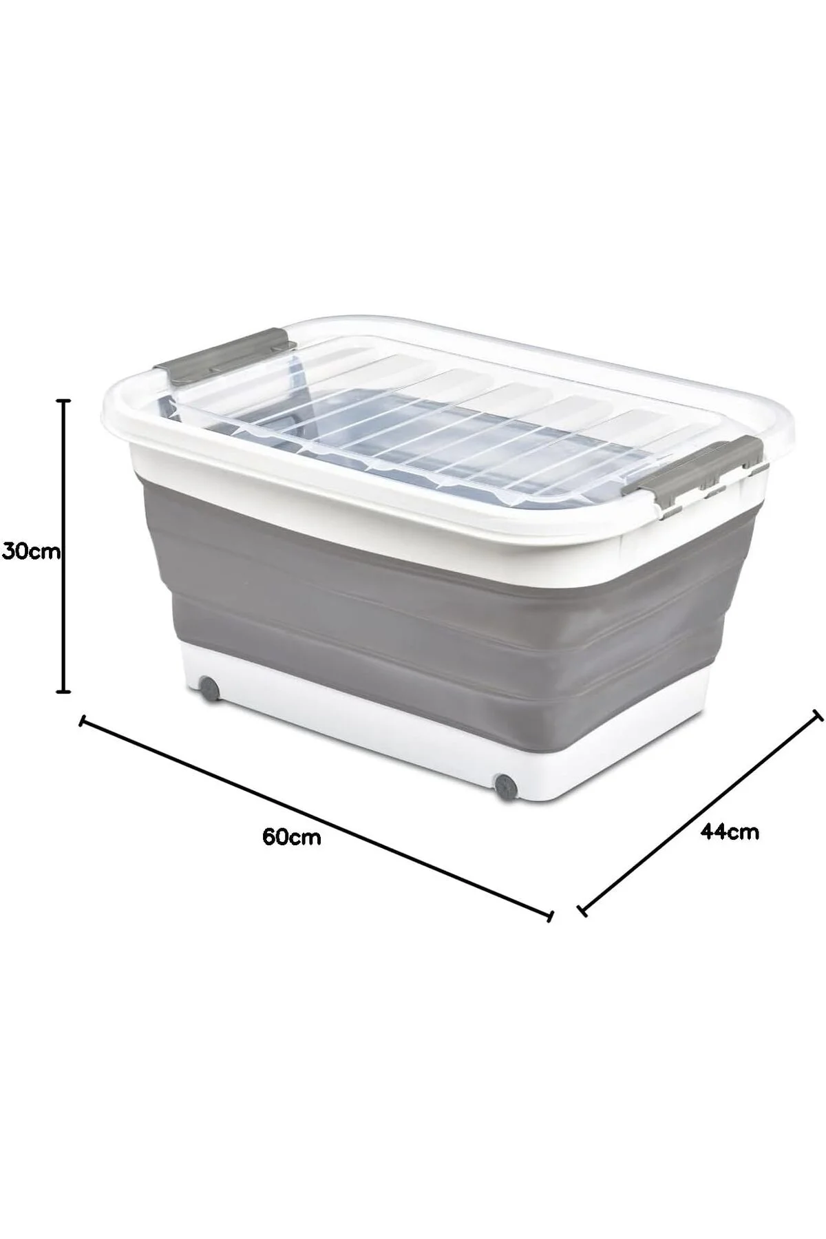 Tekerlekli Katlanır Silikon Saklama Çamaşır Sepeti Oyuncak Kutusu