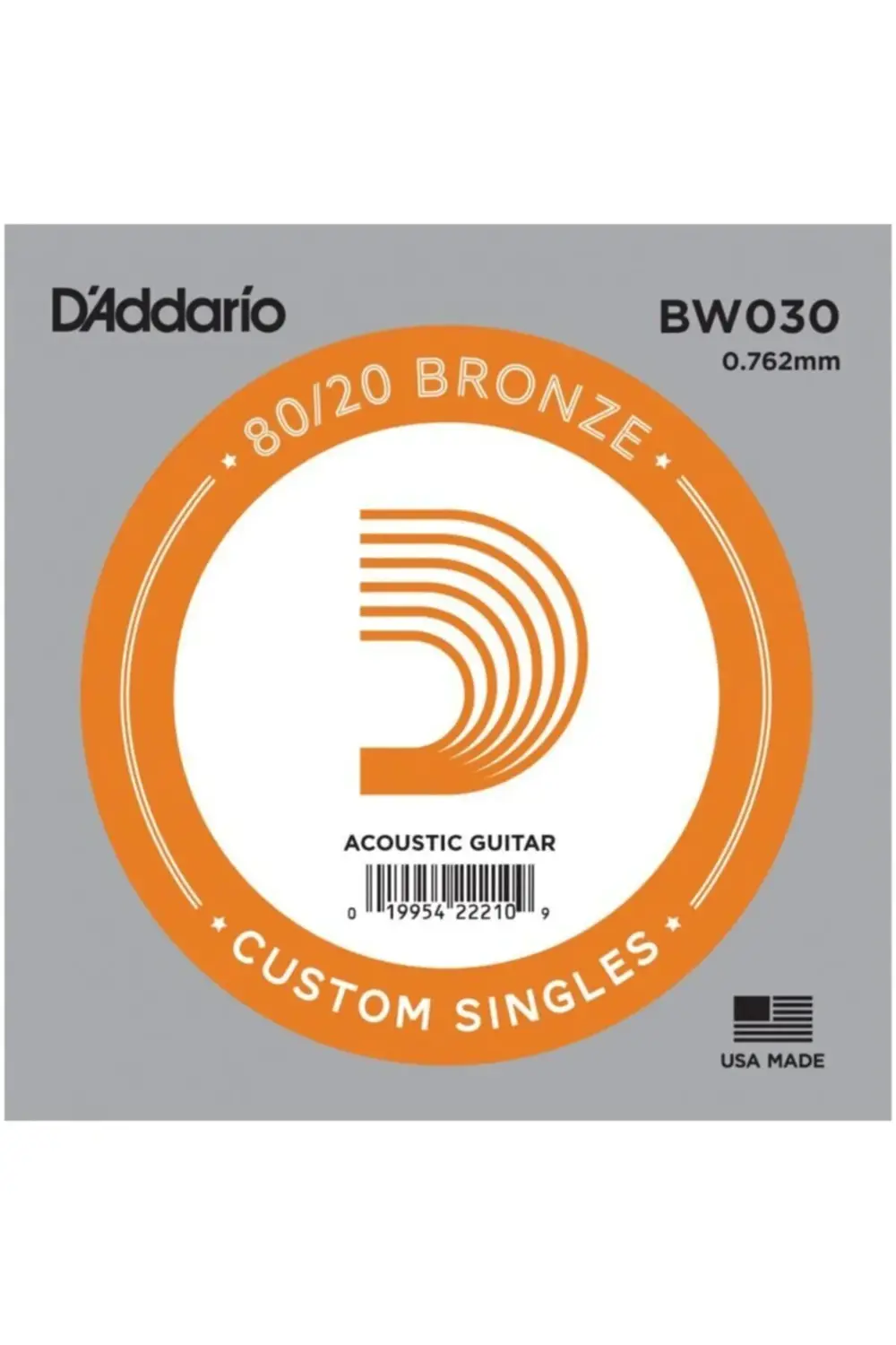 Tekin Müzik D'addario Acoustic Guitar 80/20 Bronze Single .030 -