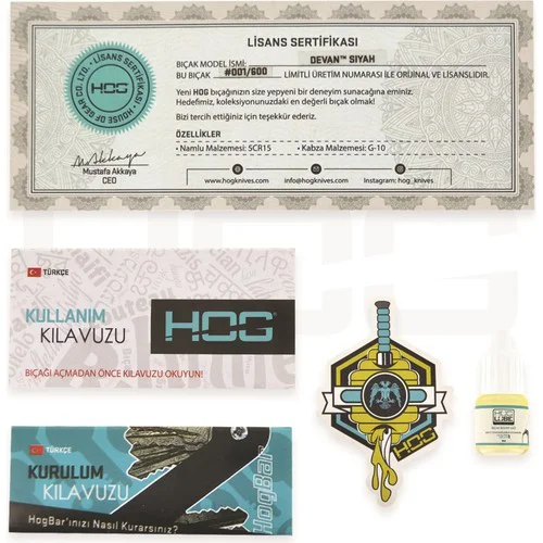 Tekinhediyelik Hog Di'bil Çakı Edc Lisanslı Set