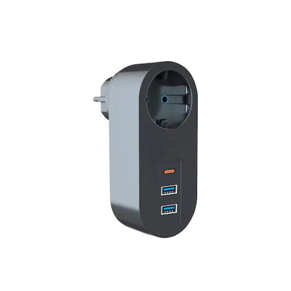 Tekli Akım Korumalı 2 Adet USB 1 Adet Type-C Girişli Priz 3400 Tekli Akım Korumalı 2 Adet USB 1 Adet Type-C Girişli Priz 3400