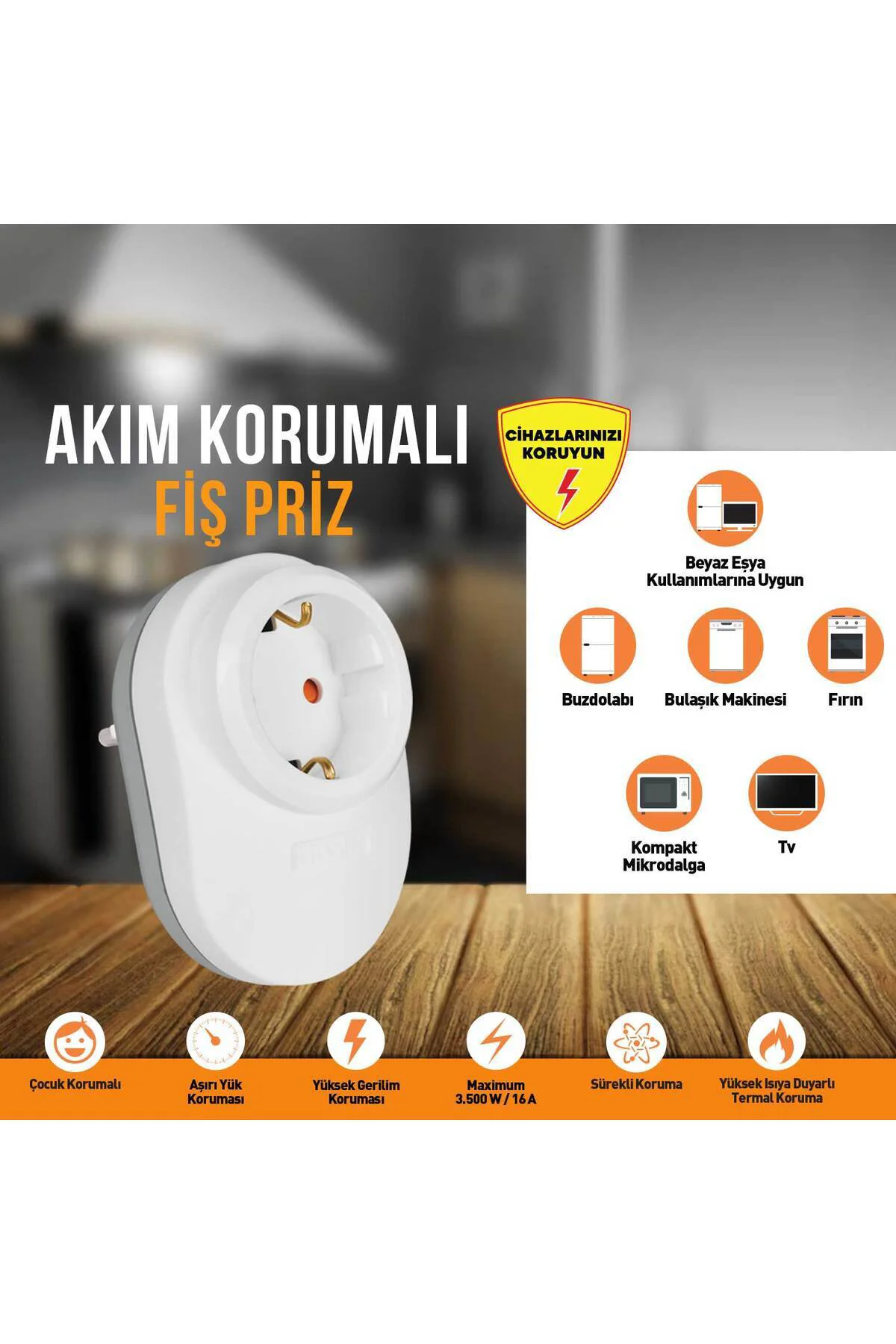 Tekli Akım Korumalı Priz Tekli Akım Korumalı Priz