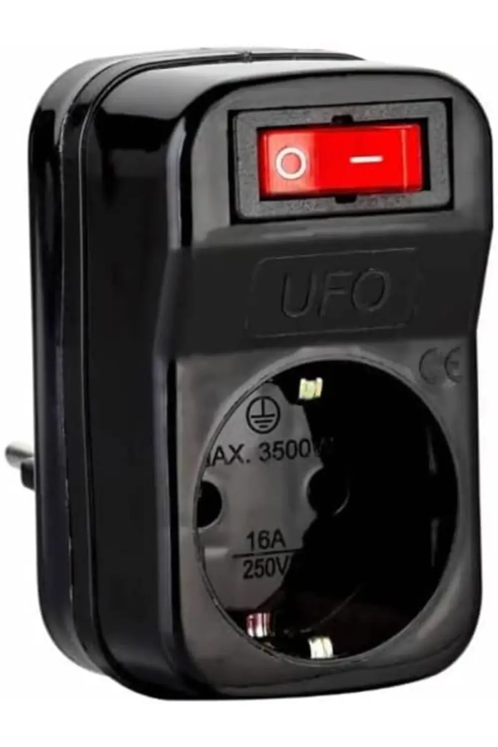 Tekli Akım Korumalı Anahtarlı Priz 16A 250V, Max 3500W Aşırı Yük