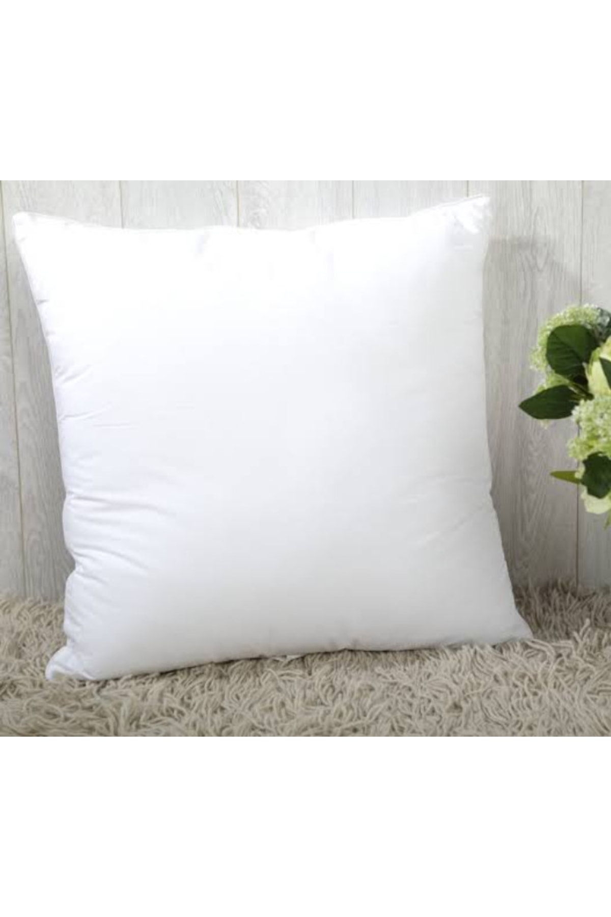 Tekli Beyaz Tela Kırlent Iç Yastığı 50x50 Cm (visko Kırpık Sünger