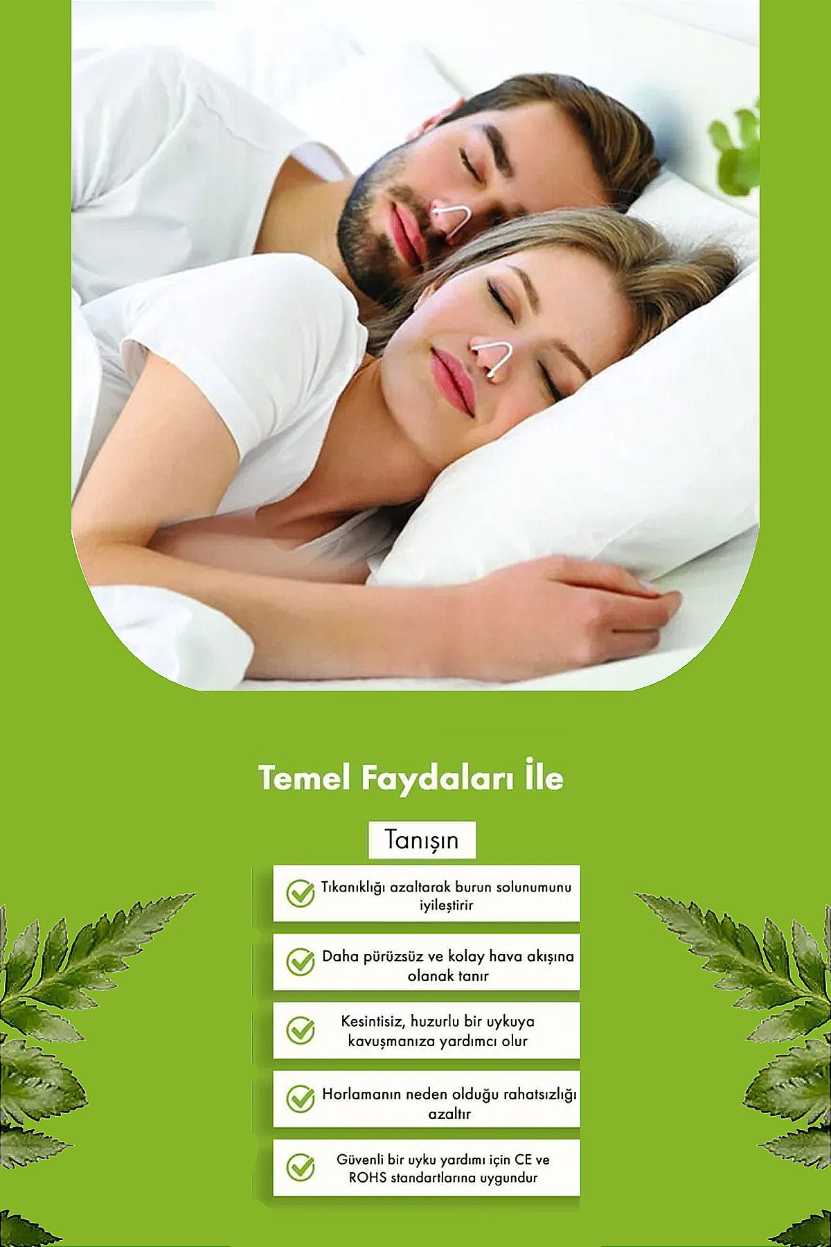 Tekli Horlama Önlemeye Yardımcı Nefes Alma Cihazı Anti Horlama Ap