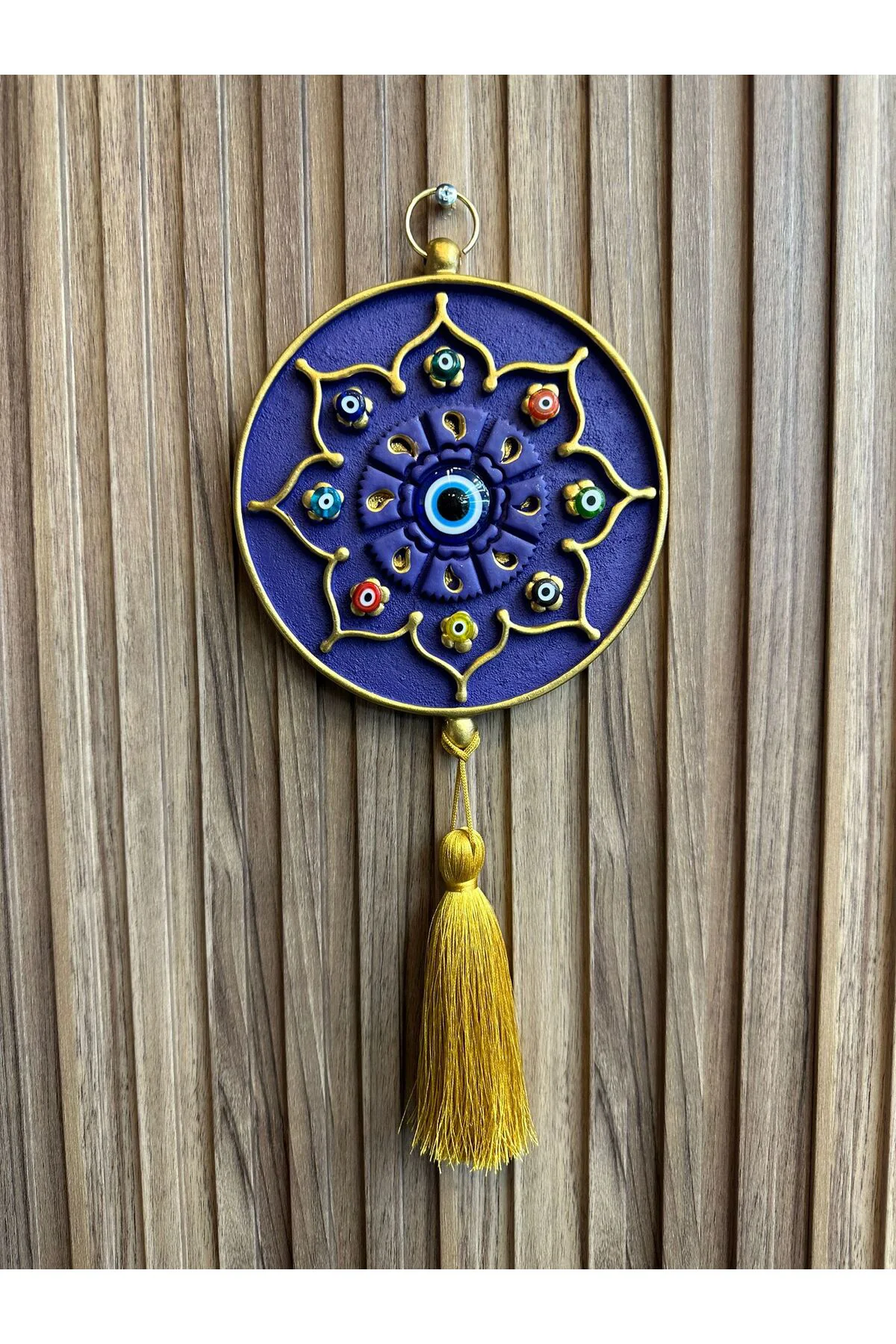 TEKLİ NAZAR BONCUĞU 15 CM  MOR