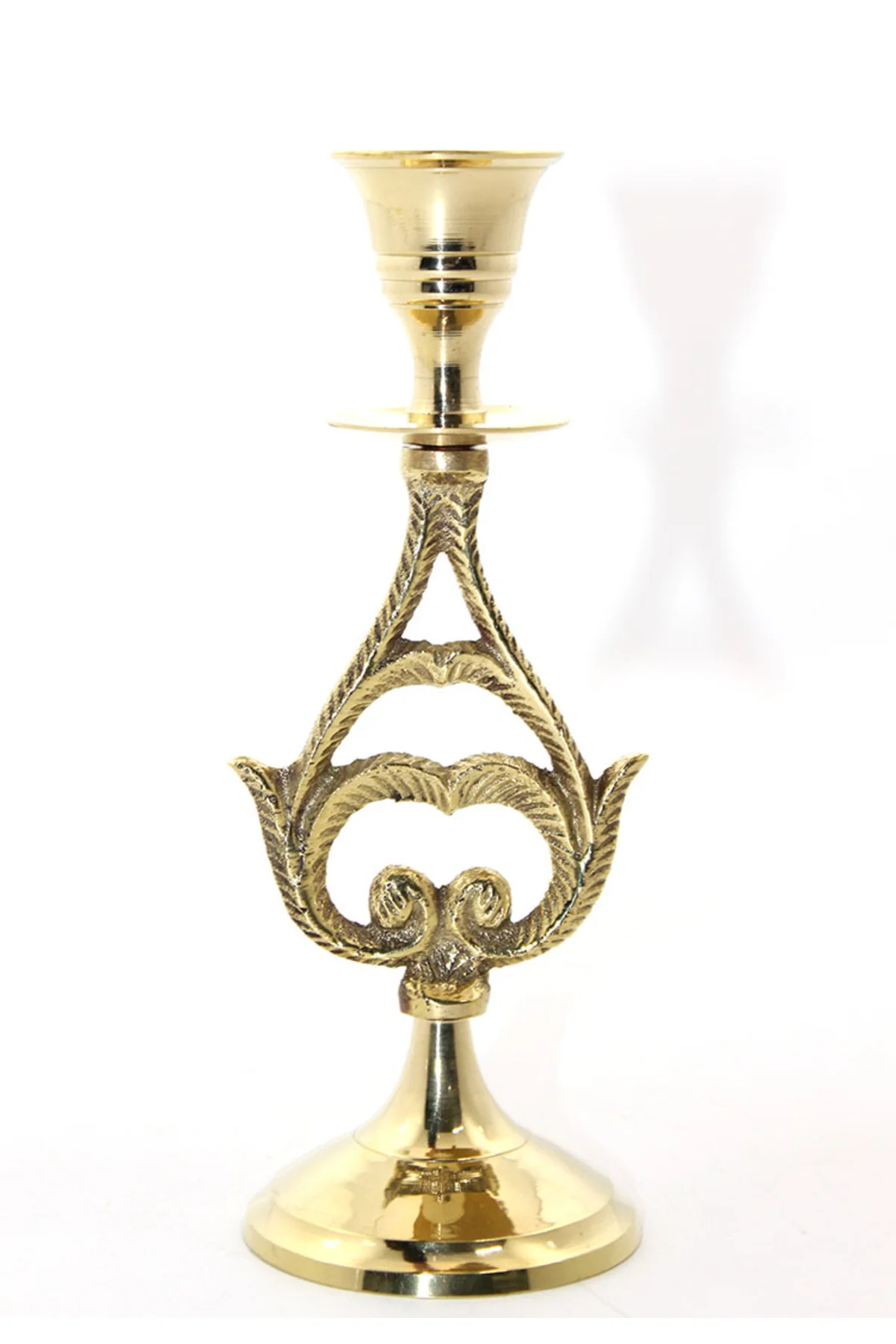 Tekli Pirinç Şamdan Model 6