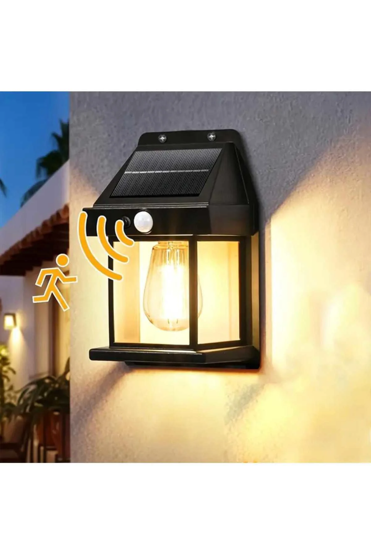 Tekli Suya Dayanıklı Hareket Sensörlü Güneş Enerjili Balkon Bahçe Aydınlatması Ampul Tekli Suya Dayanıklı Hareket Sensörlü Güneş Enerjili Balkon Bahçe Aydınlatması Ampul