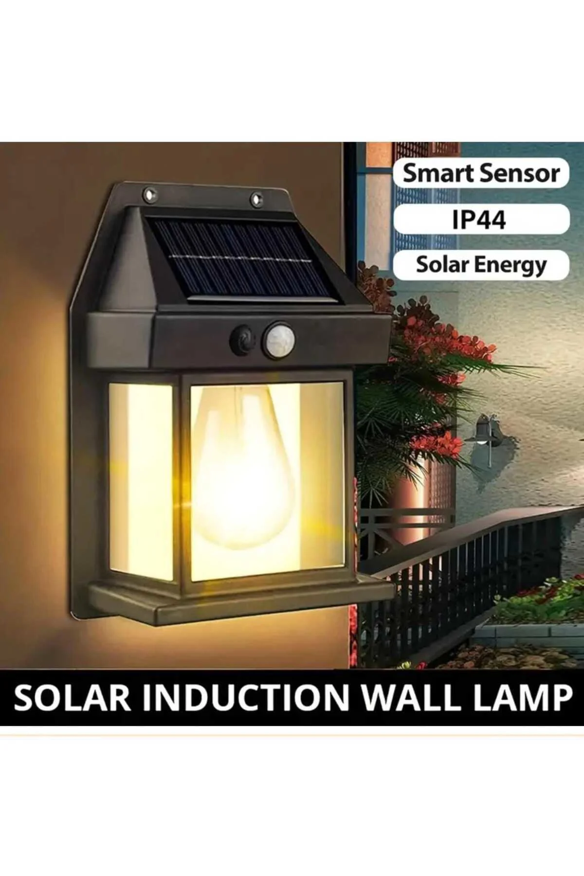 Tekli Suya Dayanıklı Hareket Sensörlü Güneş Enerjili Balkon Bahçe Aydınlatması Ampul Tekli Suya Dayanıklı Hareket Sensörlü Güneş Enerjili Balkon Bahçe Aydınlatması Ampul