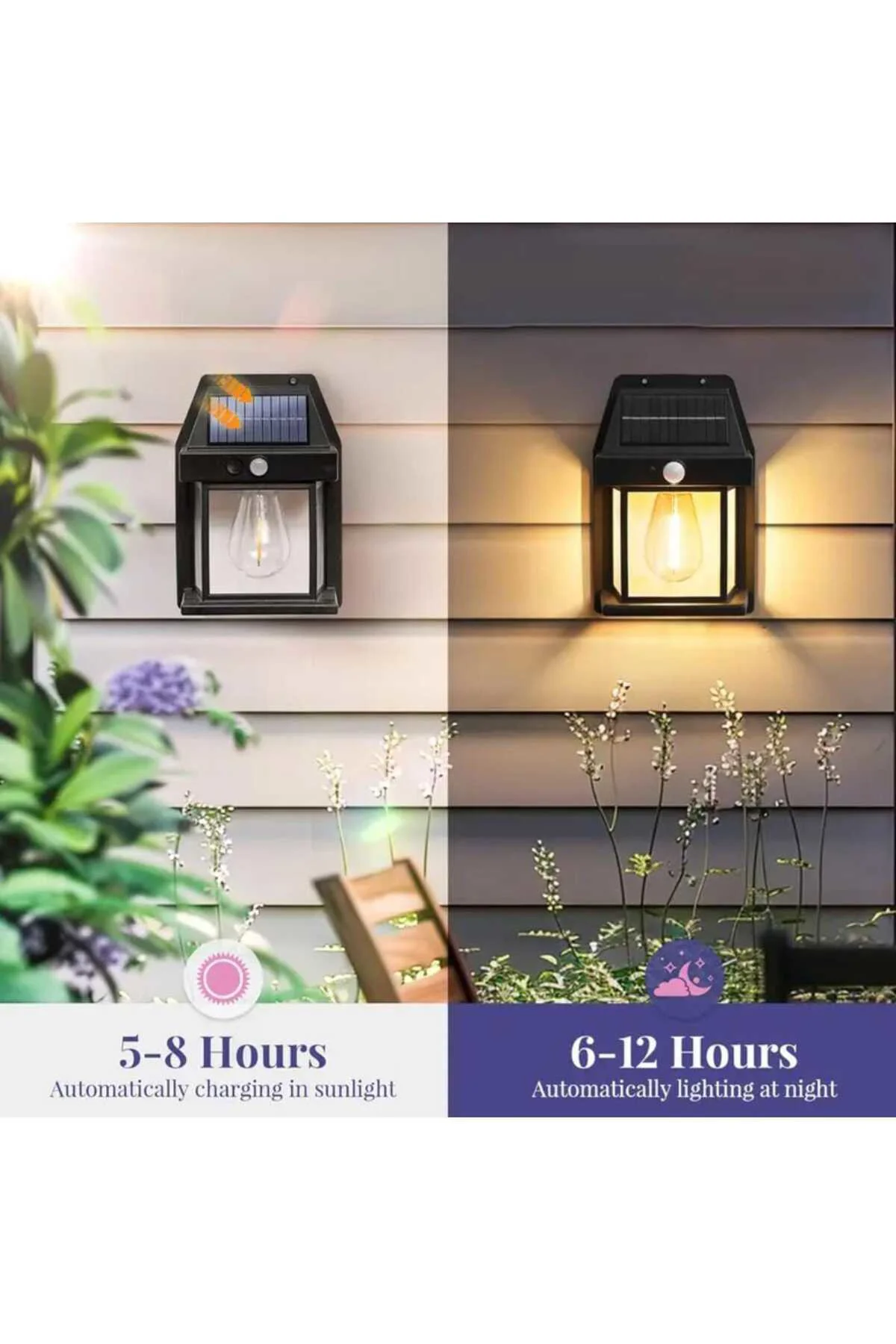 Tekli Suya Dayanıklı Hareket Sensörlü Güneş Enerjili Balkon Bahçe Aydınlatması Ampul Tekli Suya Dayanıklı Hareket Sensörlü Güneş Enerjili Balkon Bahçe Aydınlatması Ampul