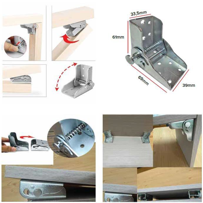 Gürçay Hırdavat Tekne Karavan Masa Ayağı Aparatı - 4 Adet