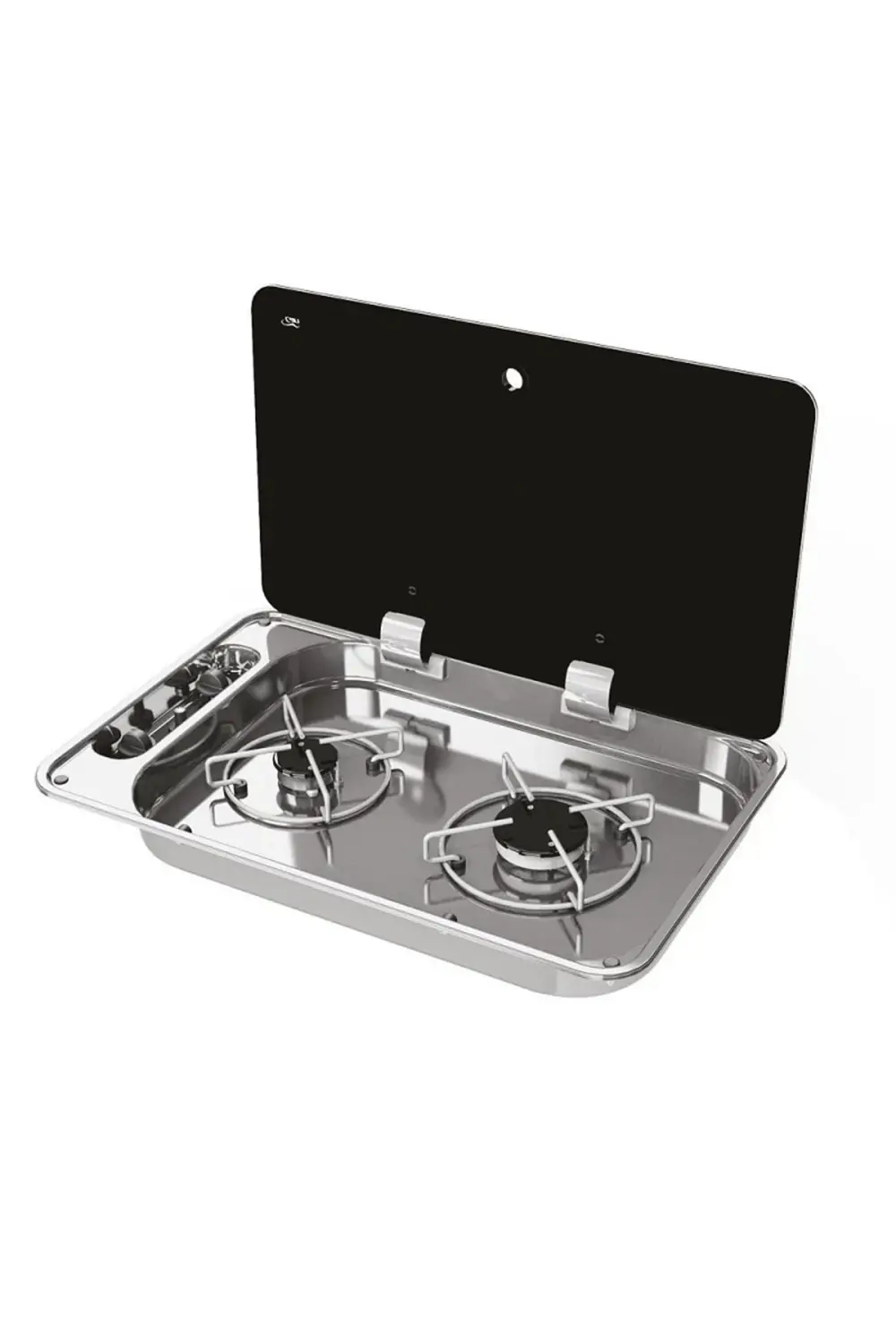 Tekne Ve Karavan Için Çift Gözlü Kapaklı Gömme Ocak