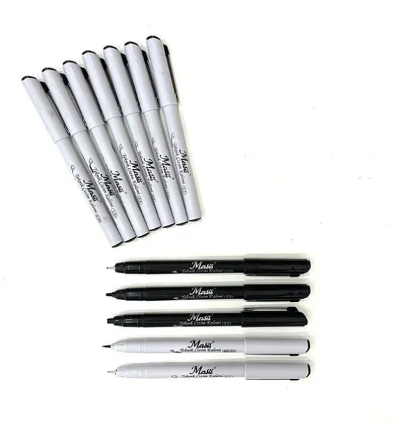 Masis Teknik Çizim Kalemi Kaligrafi Kalemi 0.05 Mm Siyah