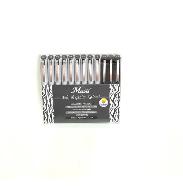 Masis Teknik Çizim Kalemi Kaligrafi Kalemi 0.05 Mm Siyah