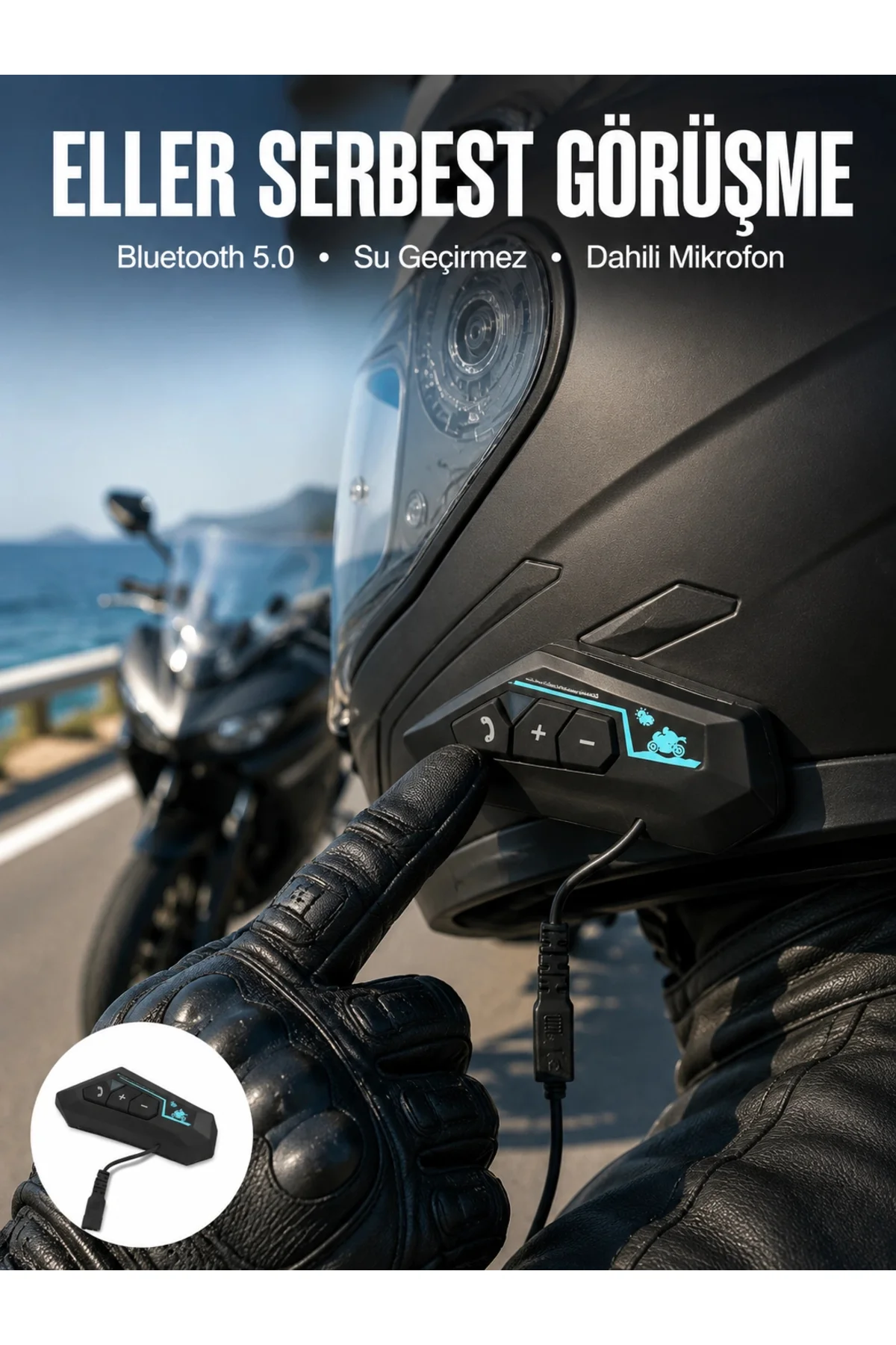 Tekno Kask Kulaklığı Motosiklet Intercom Interkom Dinleme Konuşma Özellikli Su Geçirmez Tekno Kask Kulaklığı Motosiklet Intercom Interkom Dinleme Konuşma Özellikli Su Geçirmez