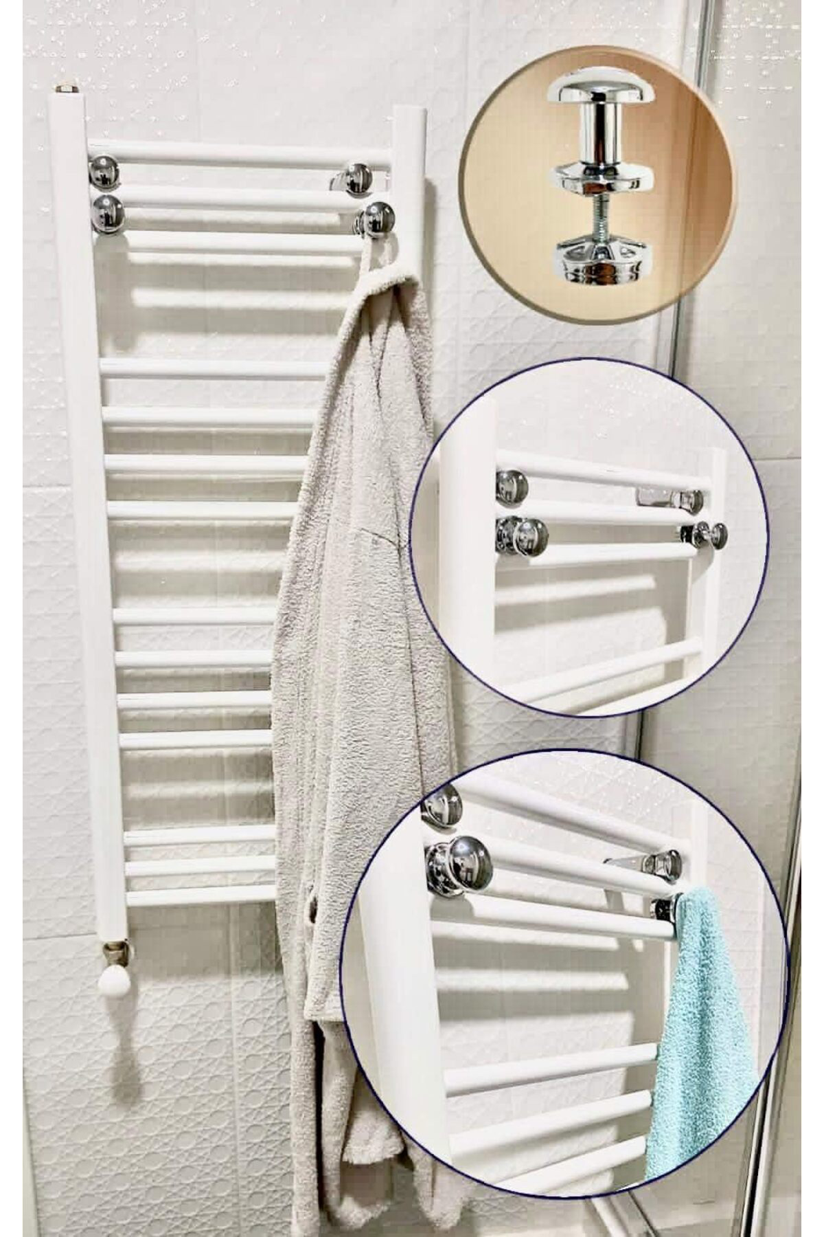 TeknoSell Havlupan Radyatör Askısı, Banyo Askısı, Bornoz Askısı,